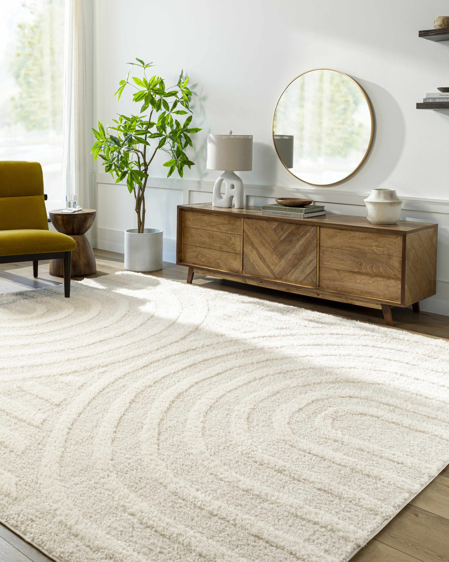 Arnel Cream Area Rug - Boutique Rugs