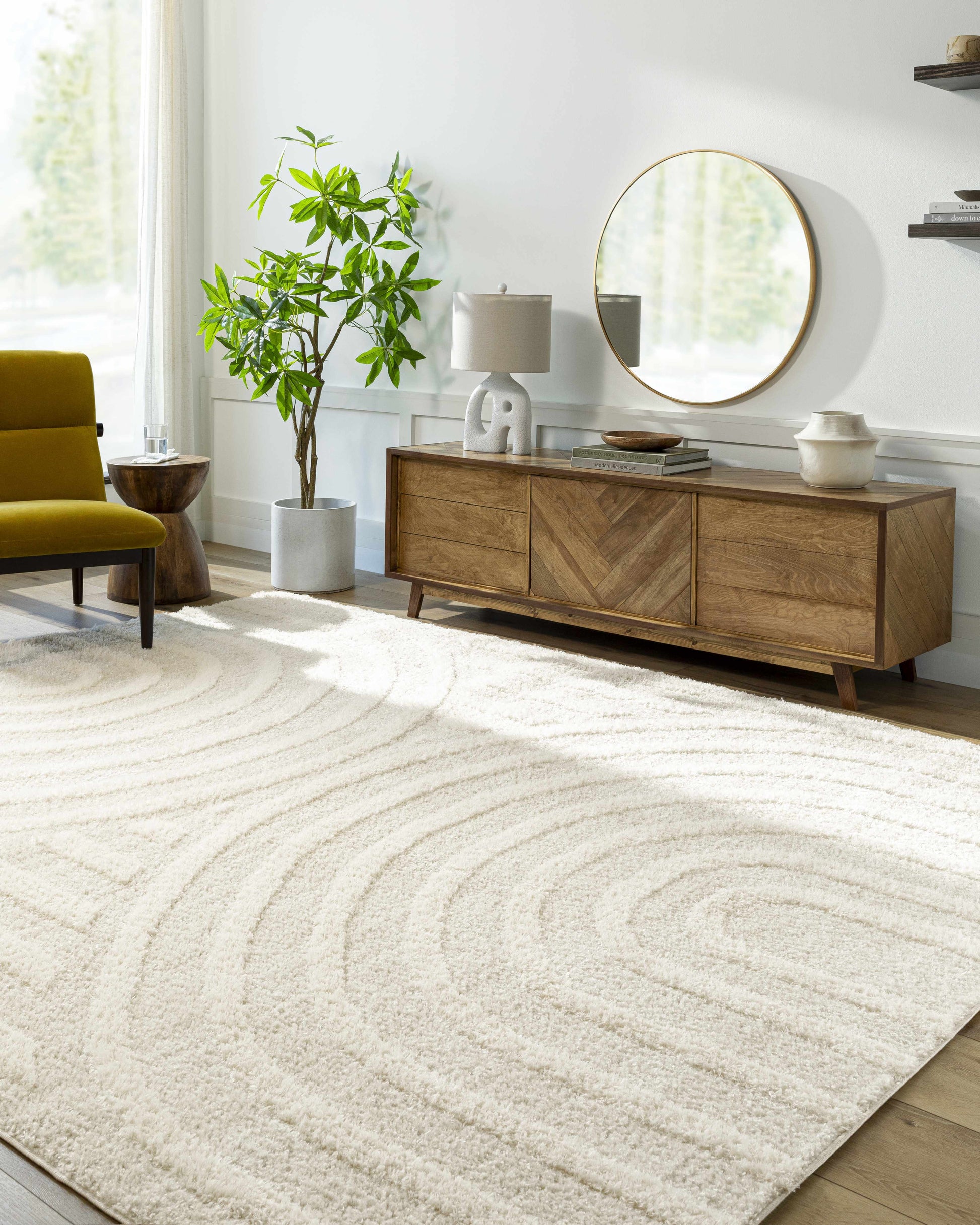 Arnel Cream Area Rug - Boutique Rugs