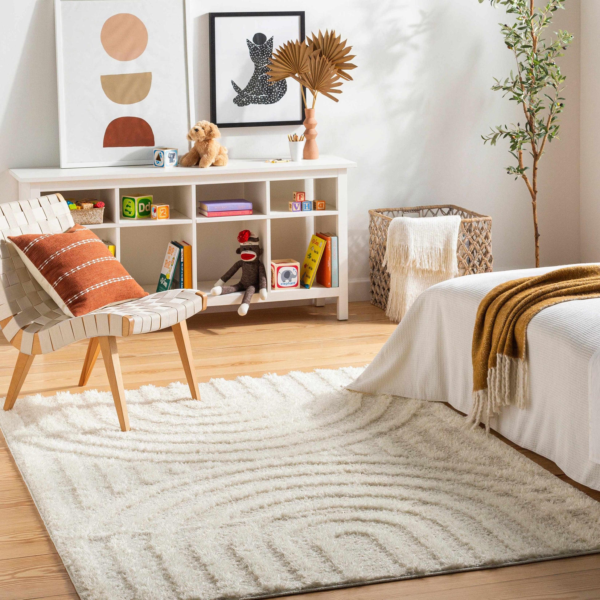 Arnel Cream Area Rug - Boutique Rugs