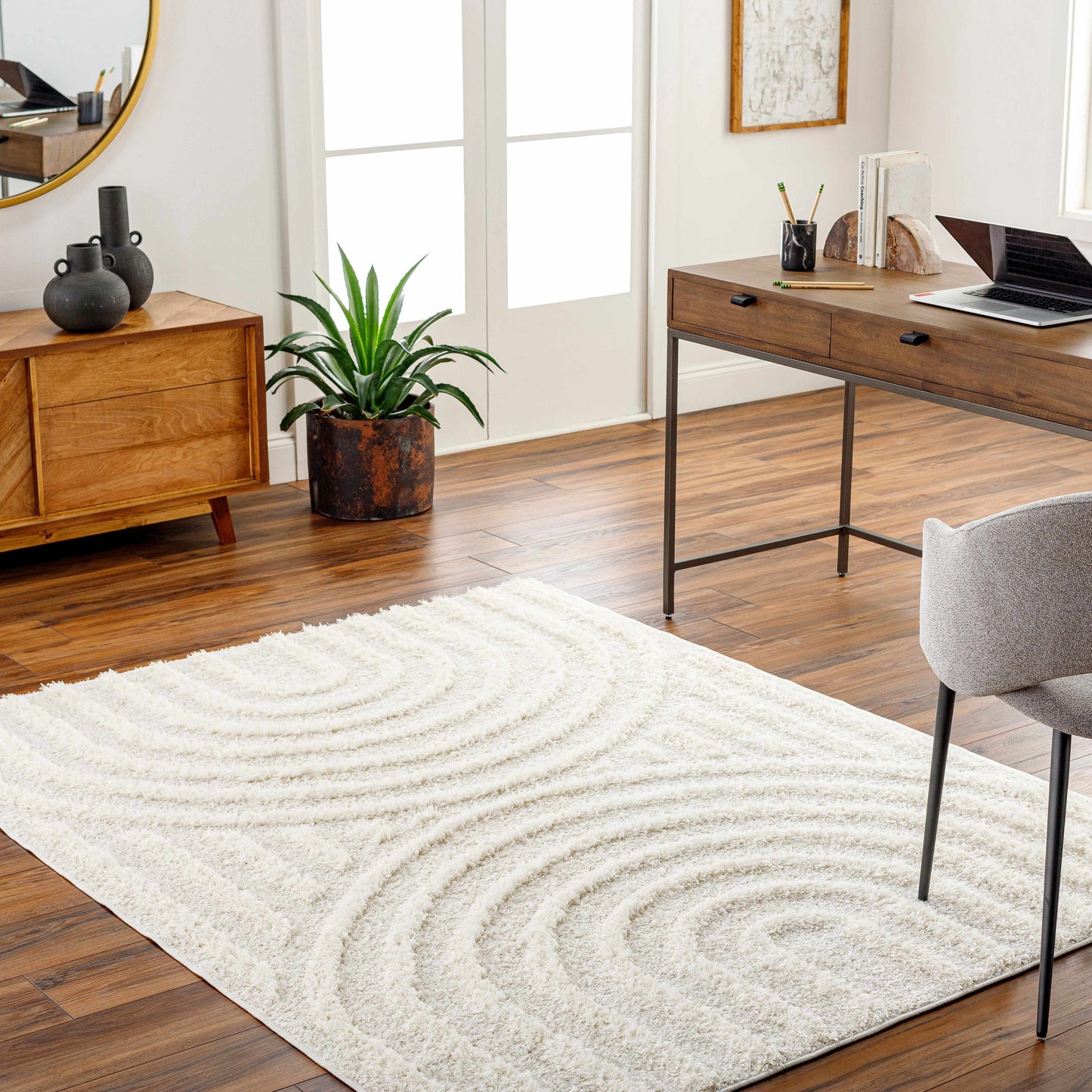 Arnel Cream Area Rug - Boutique Rugs