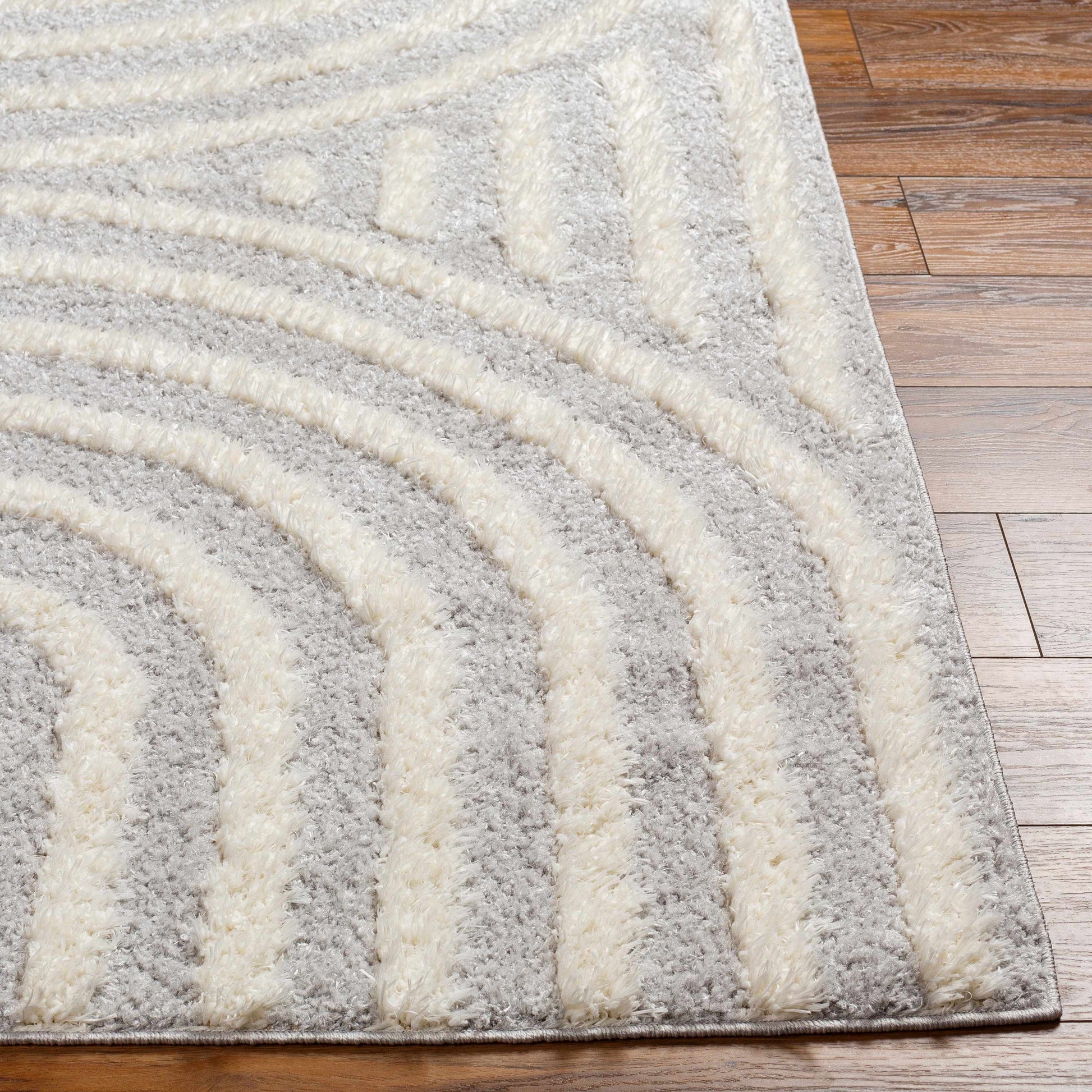 Arnel Gray & Beige Area Rug - Boutique Rugs