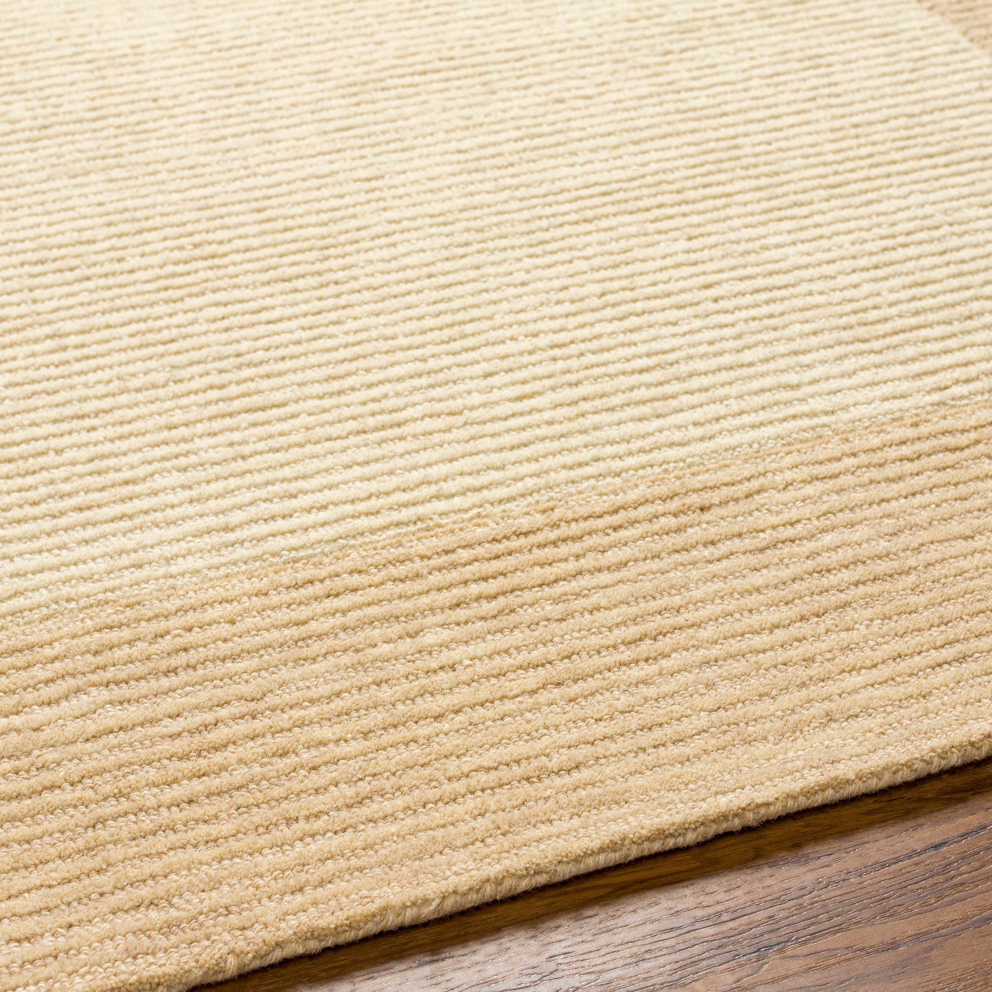 Beige Wool Area Rug with Border - Boutique Rugs