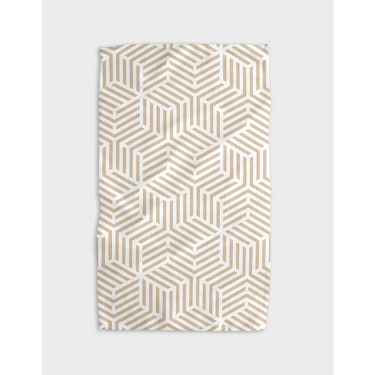 Stacked Cubes Tea Towel - Geometry