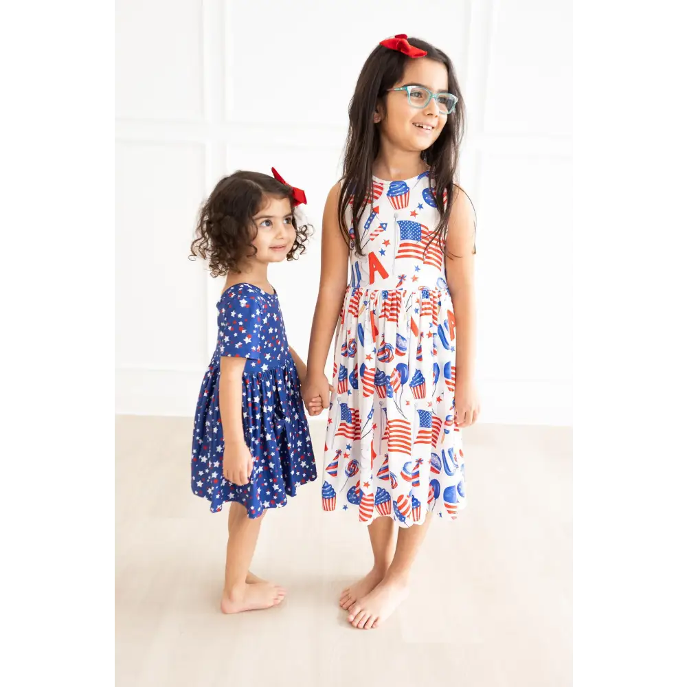 Star Bright S/S Pocket Twirl Dress - Mila & Rose ®