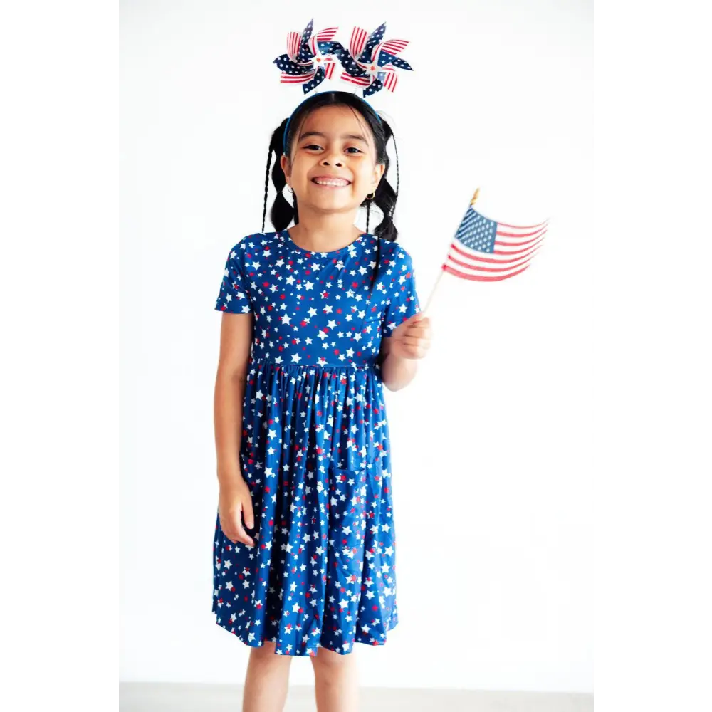 Star Bright S/S Pocket Twirl Dress - Mila & Rose ®