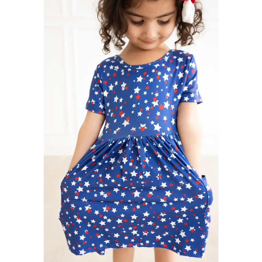 Star Bright S/S Pocket Twirl Dress - Mila & Rose ®