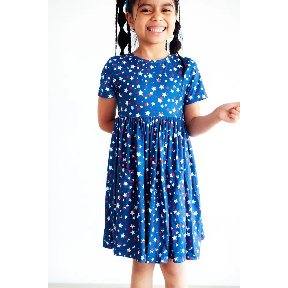 Star Bright S/S Pocket Twirl Dress - Mila & Rose ®