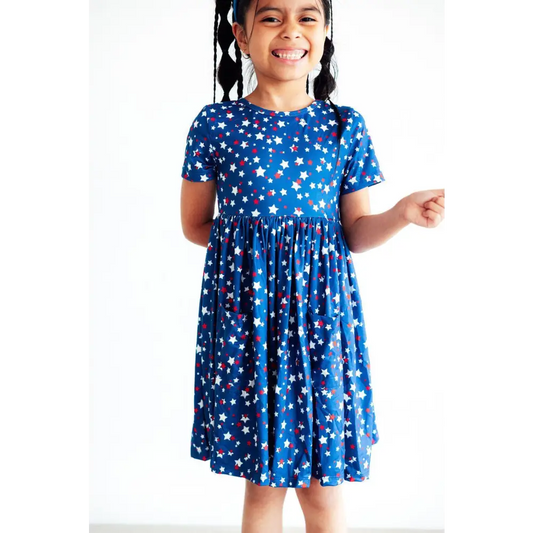 Star Bright S/S Pocket Twirl Dress - Mila & Rose ®