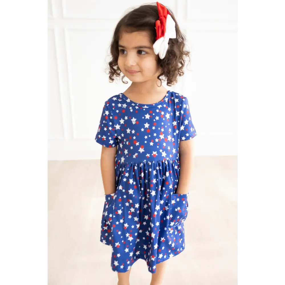 Star Bright S/S Pocket Twirl Dress - Mila & Rose ®