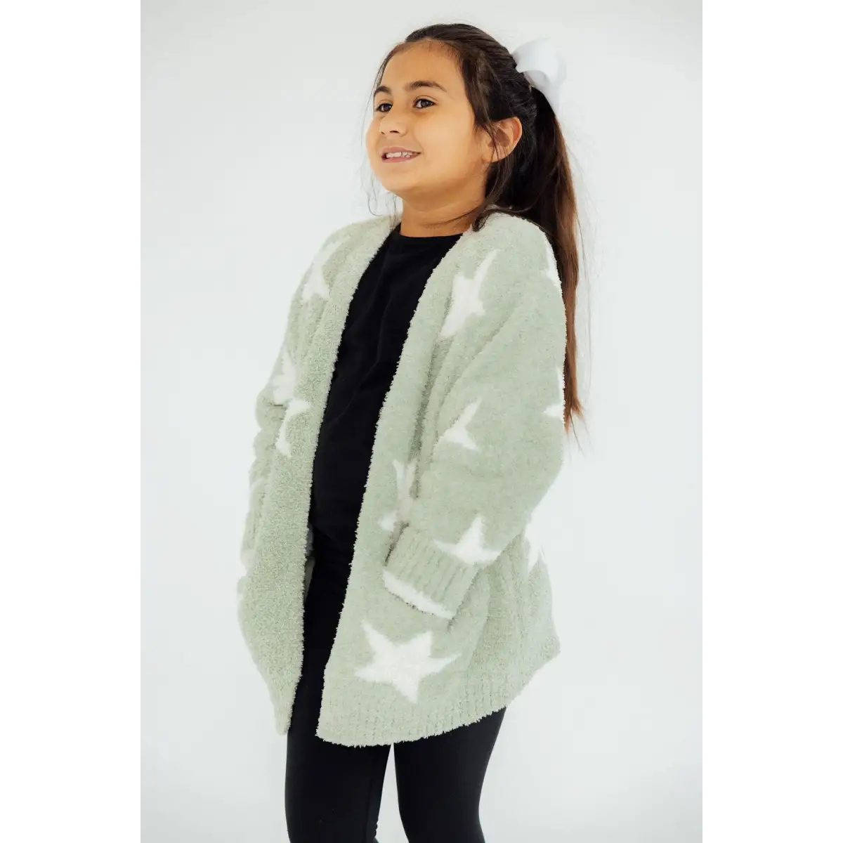 Star Kids Cozy Cardigan - Sage/Coconut - Mila & Rose ®