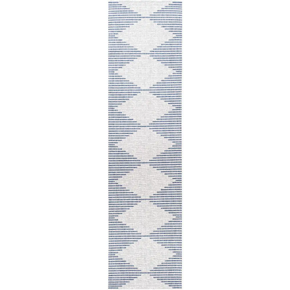 Stephan Blue & Cream Outdoor Rug - 2’7’’ x 10’ Runner - Boutique Rugs