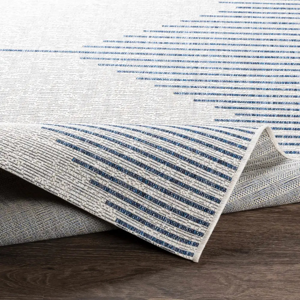 Stephan Blue & Cream Outdoor Rug - Boutique Rugs