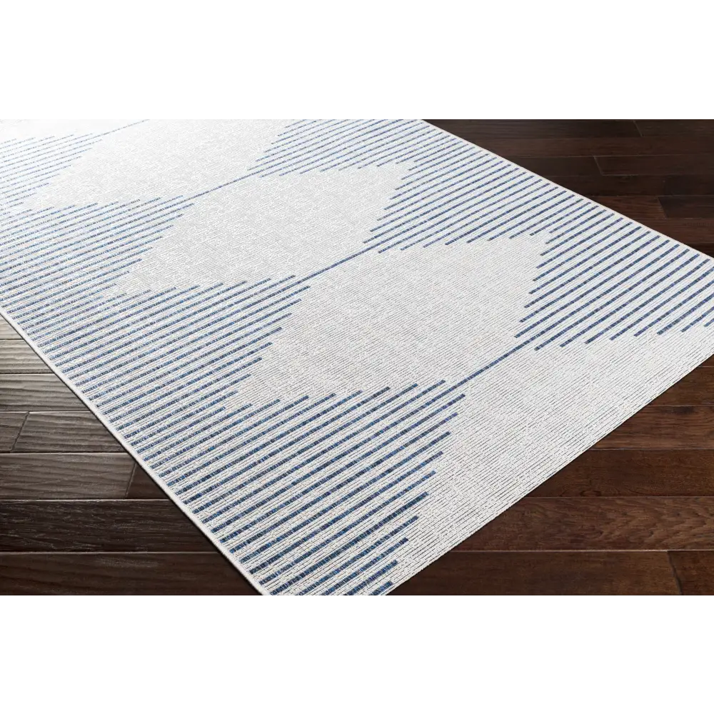 Stephan Blue & Cream Outdoor Rug - Boutique Rugs