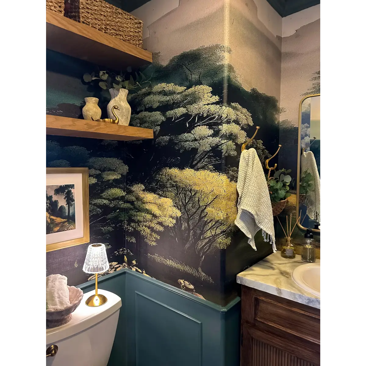 Sterling Landscape Mural Wallpaper - Tree Landscape - Loomwell Home Goods