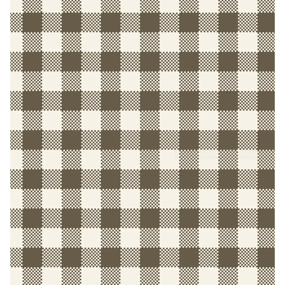 Stetson Wallpaper - Gingham Buffalo Check - by Hailey Kiefer Designs - Sample 1 foot by 1 foot / Brown - Loomwell Home