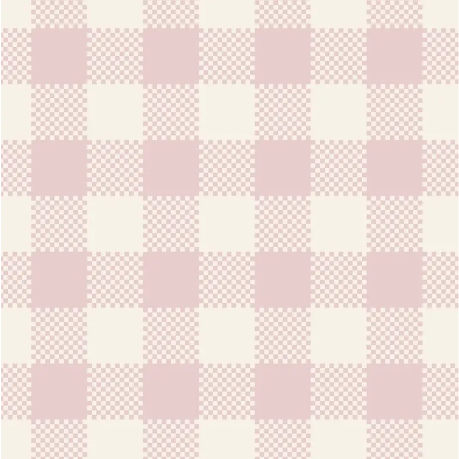 Stetson Wallpaper - Gingham Buffalo Check - by Hailey Kiefer Designs - Sample 1 foot by 1 foot / Pink - Loomwell Home
