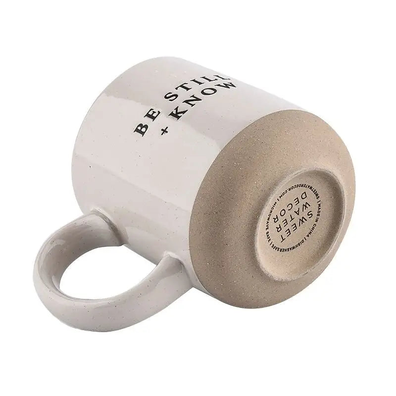 Be Still and Know 14oz. Stoneware Coffee Mug - Sweet Water Decor