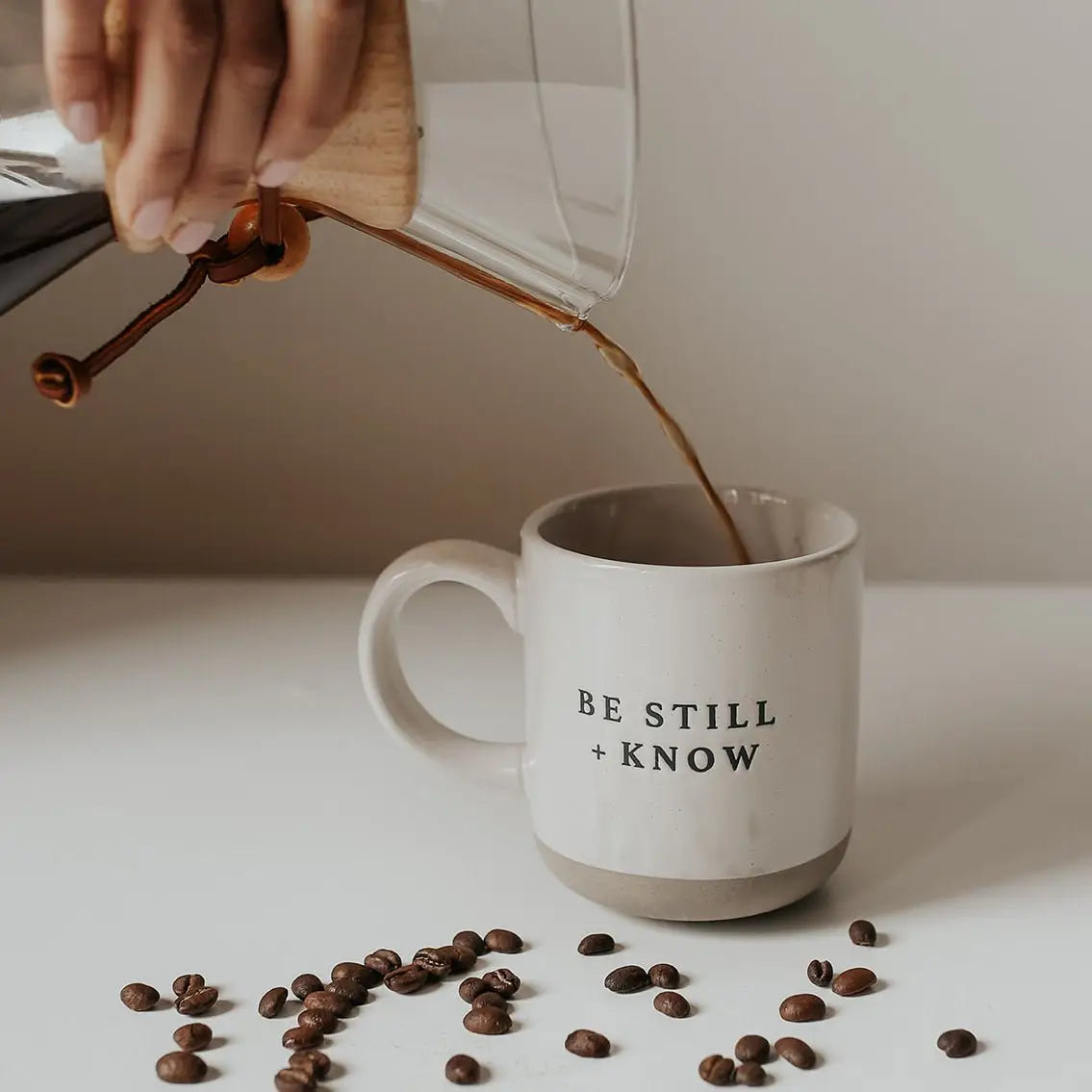 Be Still and Know 14oz. Stoneware Coffee Mug - Sweet Water Decor