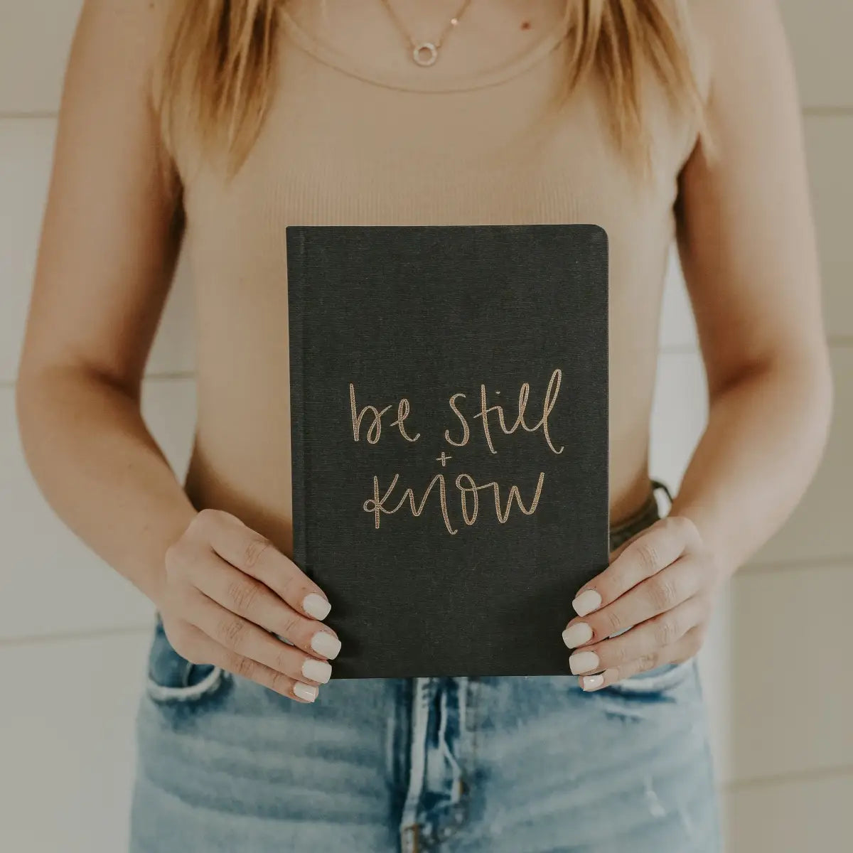 Be Still and Know Fabric Journal - Sweet Water Decor