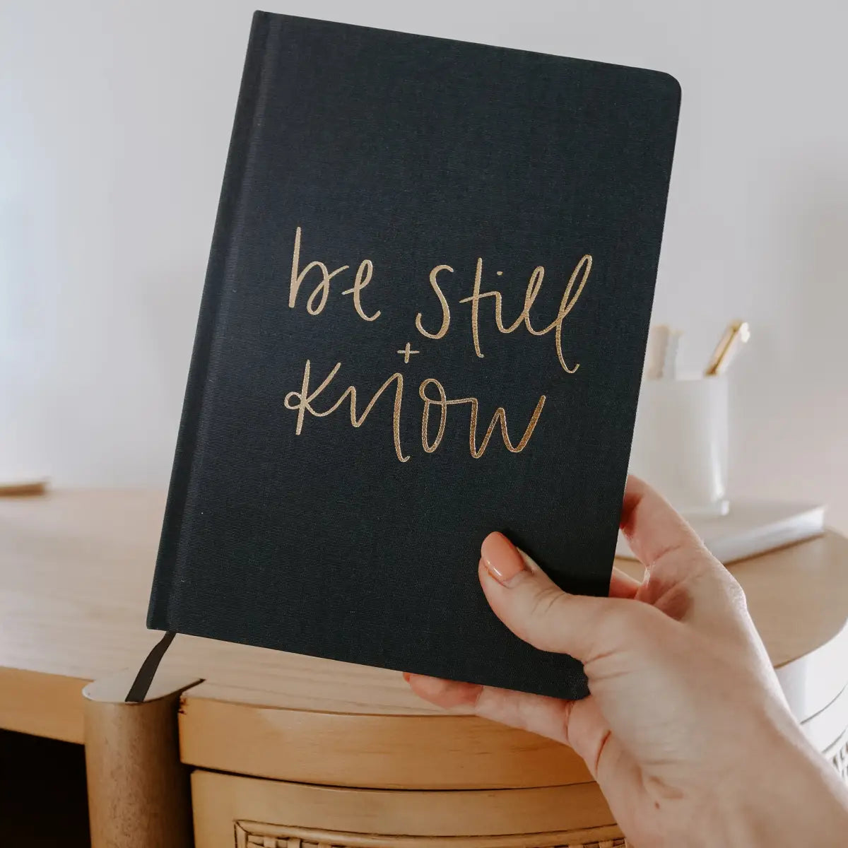 Be Still and Know Fabric Journal - Sweet Water Decor