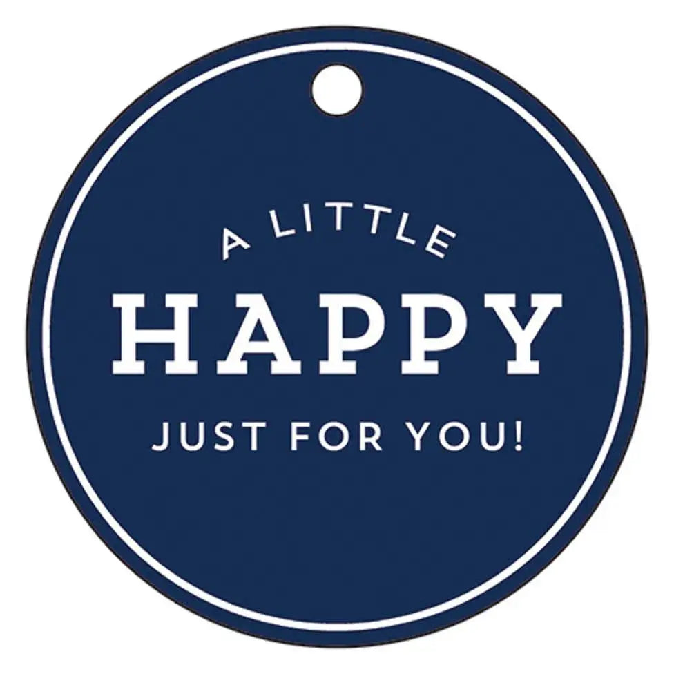 Gift Tags Set of 8 - A Little HAPPY Just for You! - Navy Blue - WH Hostess Social Stationery