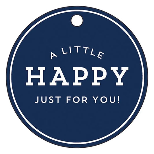 Gift Tags Set of 8 - A Little HAPPY Just for You! - Navy Blue - WH Hostess Social Stationery