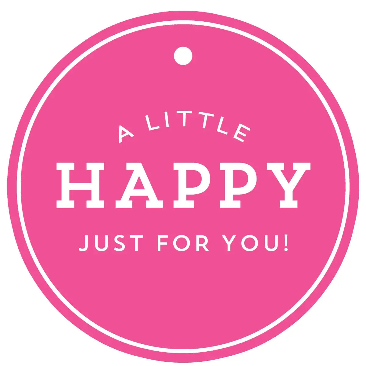 Gift Tags Set of 8 - A Little HAPPY Just for You! - Pink - WH Hostess Social Stationery