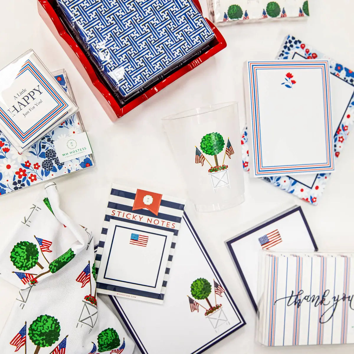Sticky Notes - American Flag - WH Hostess Social Stationery