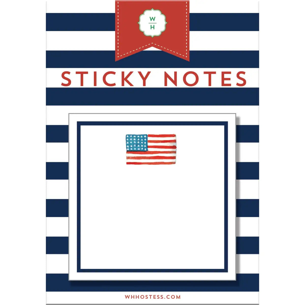 Sticky Notes - American Flag - WH Hostess Social Stationery