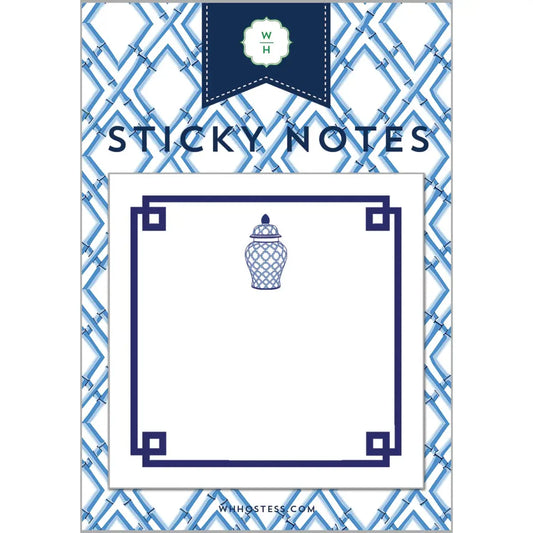 Sticky Notes - Chinoiserie Ginger Jar - WH Hostess Social Stationery