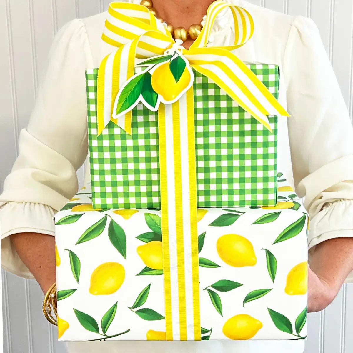 Gift Tags Set of 8 - Lemon Die-Cut - WH Hostess Social Stationery