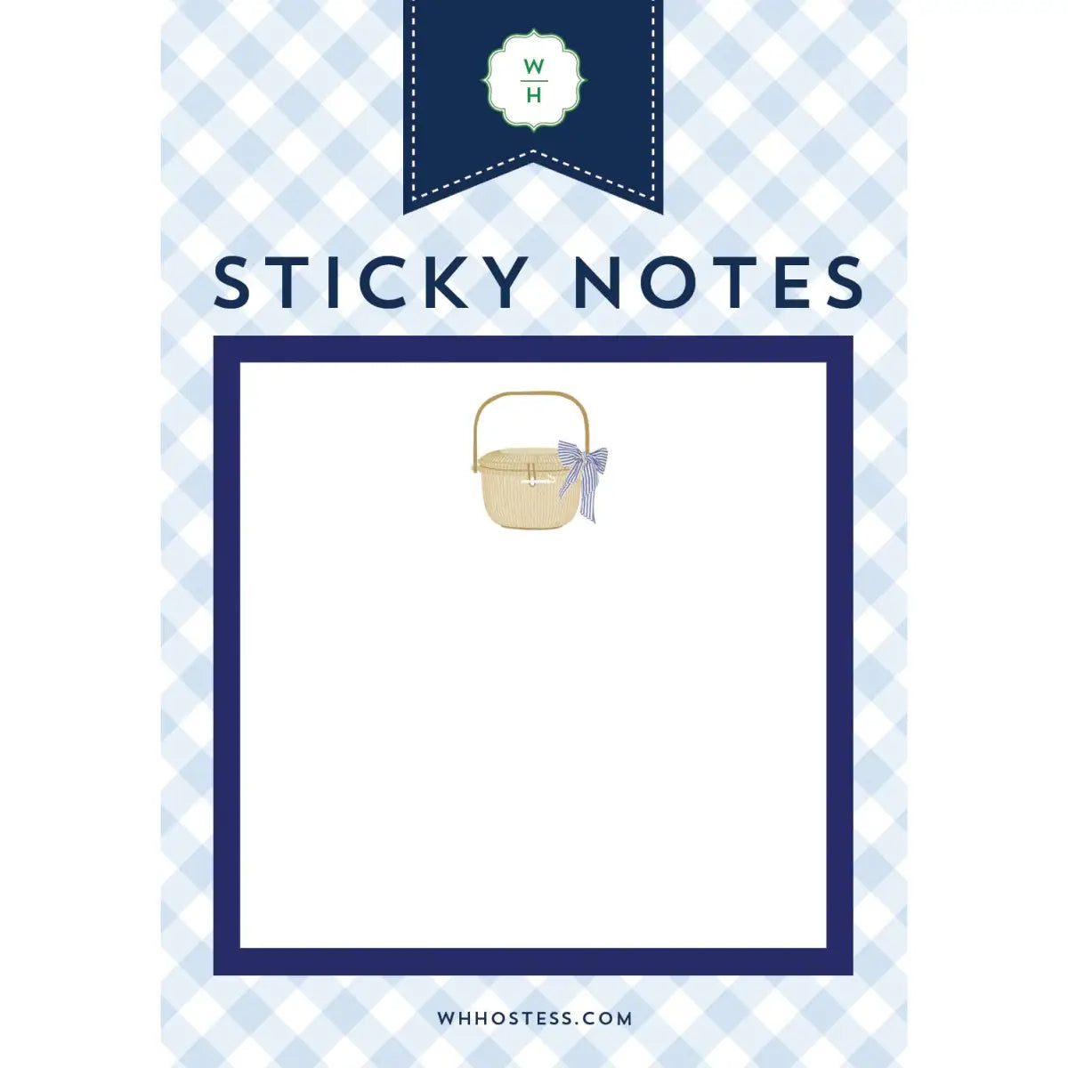 Sticky Notes - Nantucket Basket - WH Hostess Social Stationery
