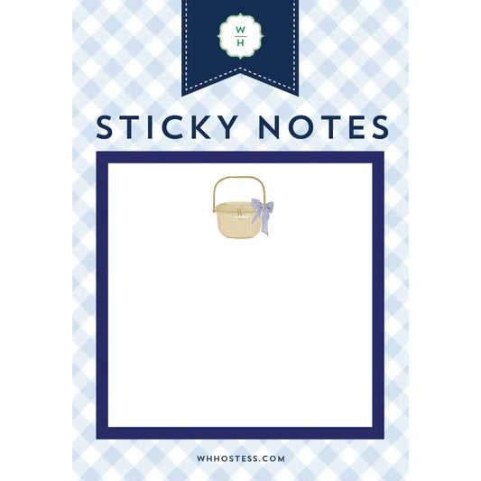 Sticky Notes - Nantucket Basket - WH Hostess Social Stationery
