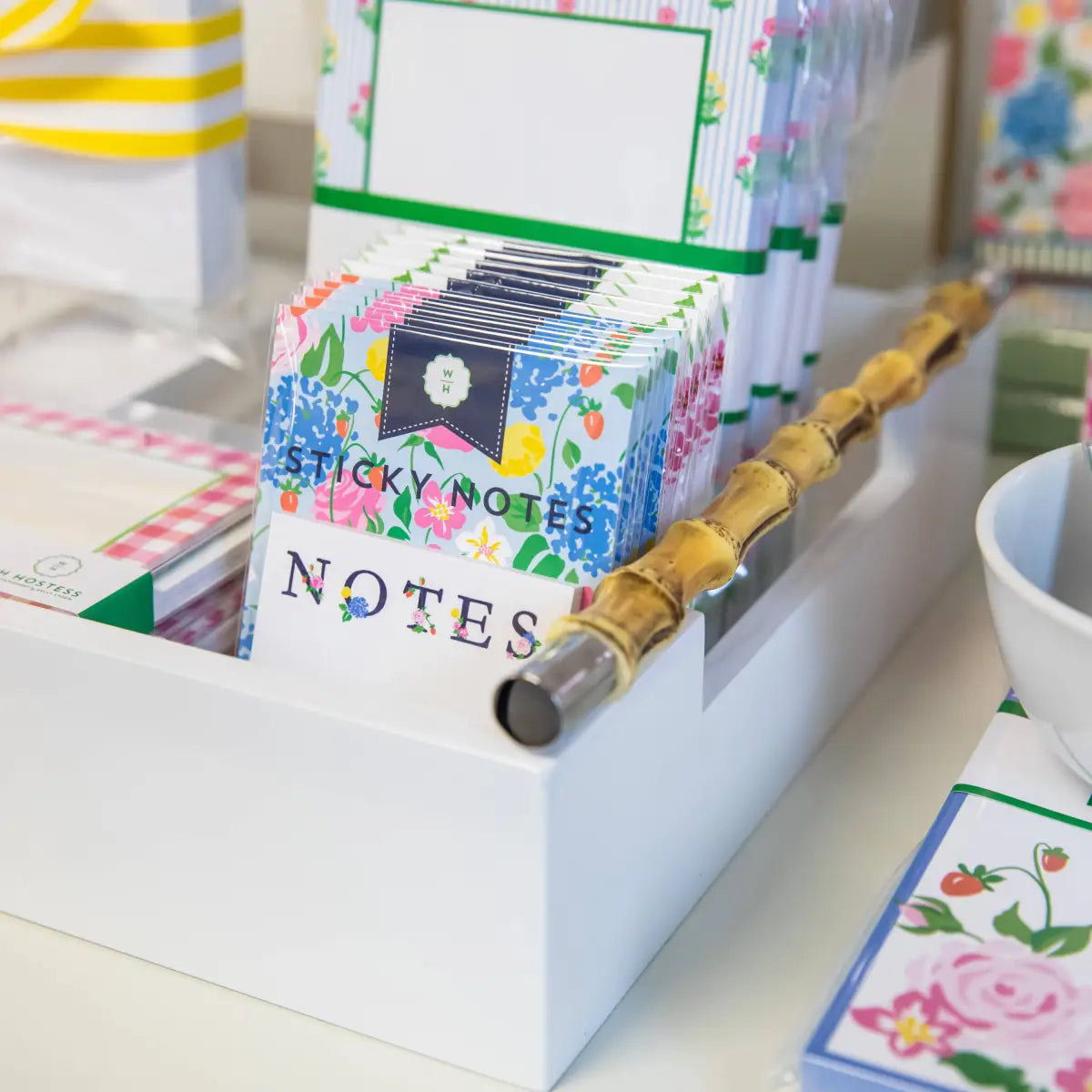 Sticky Notes - Strawberry Floral NOTES - WH Hostess Social Stationery