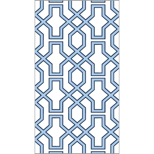 Paper Guest Towels or Napkins - Blue Trellis - WH Hostess Social Stationery