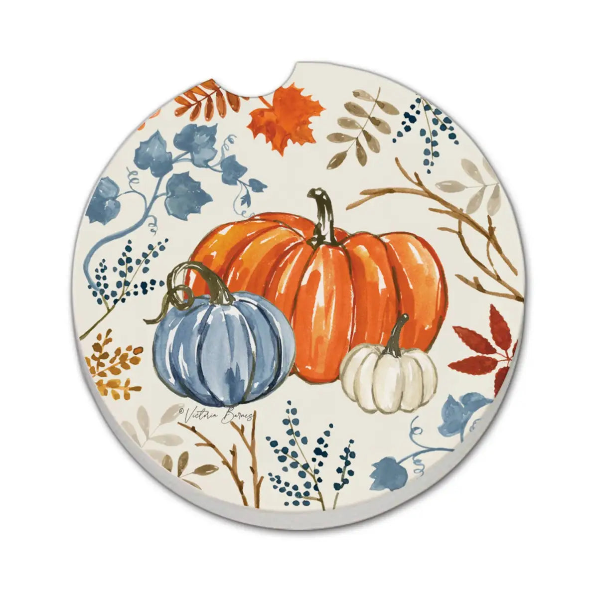 Stone Car Coaster - Autumn Pumpkins - Thirstystone