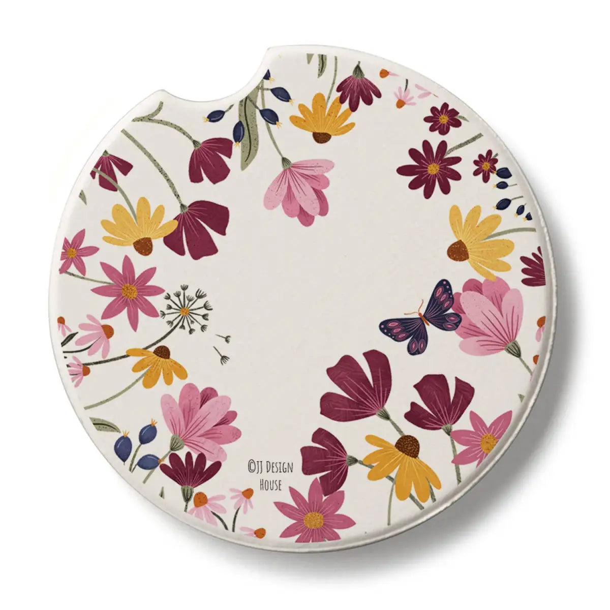 Stone Car Coaster - Blooming Border - Thirstystone