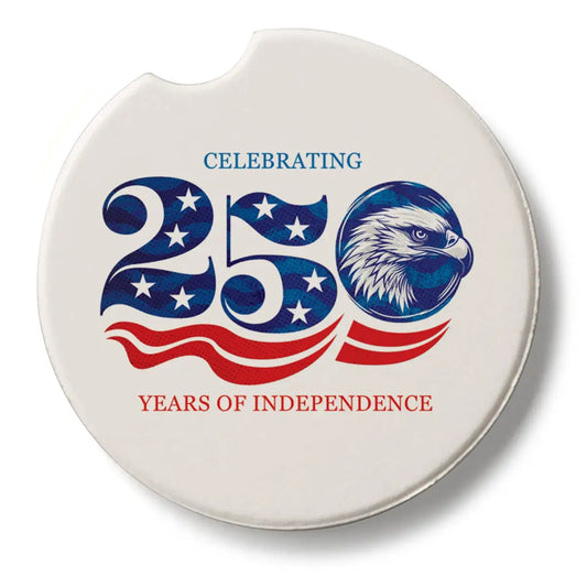 Stone Car Coaster - Celebrate 250 - CounterArt/Highland Home/Thirstystone