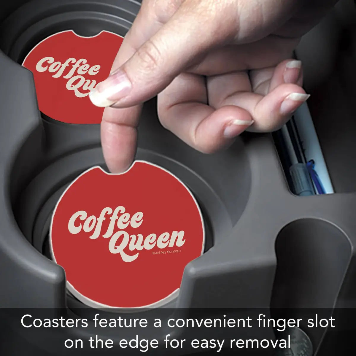 Stone Car Coaster - Coffee Queen - Thirstystone