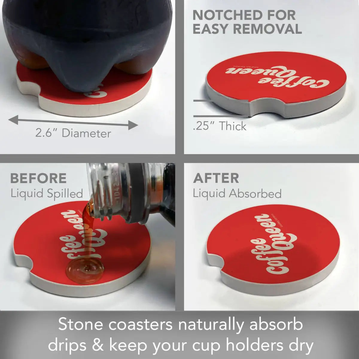 Stone Car Coaster - Coffee Queen - Thirstystone