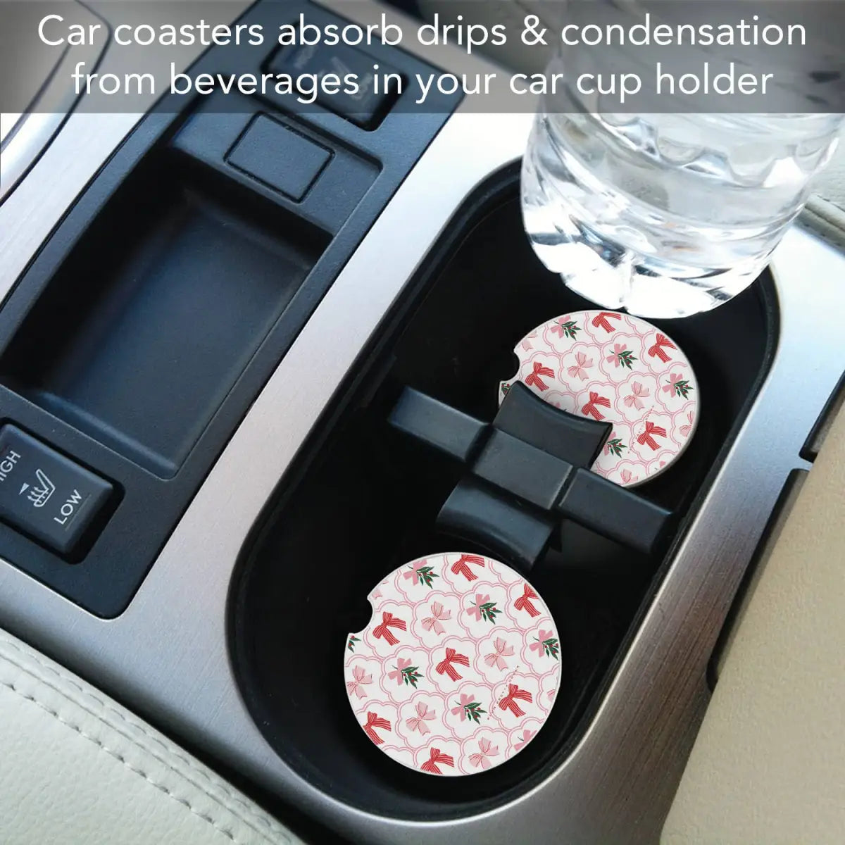 Stone Car Coaster - Coquette Holiday for Christmas - Thirstystone