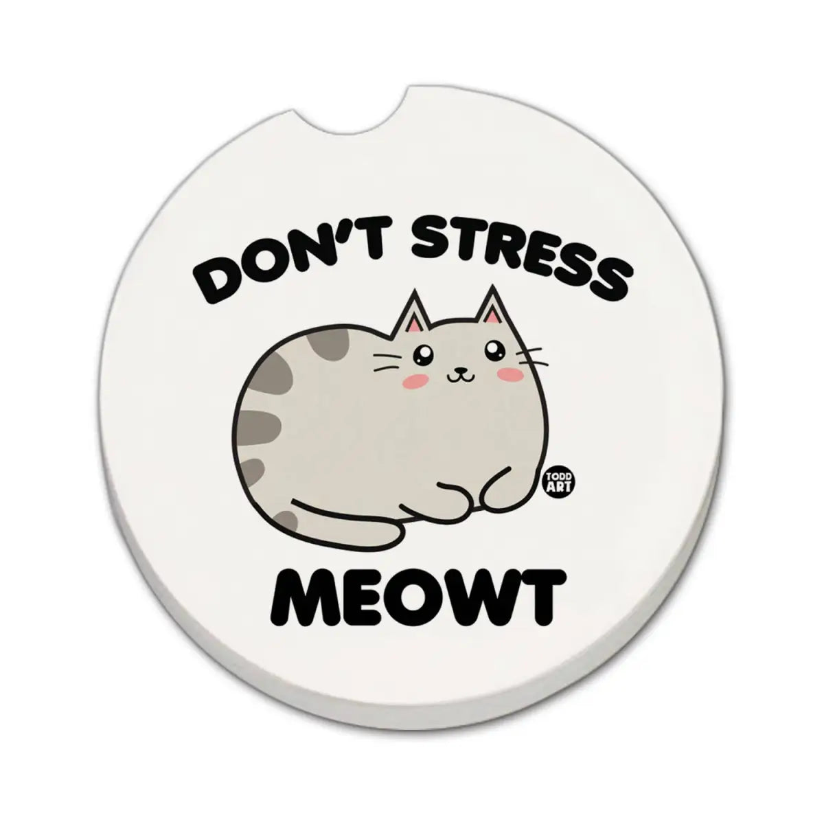 Stone Car Coaster - Don’t Stress Meowt for Cat Lovers - Thirstystone