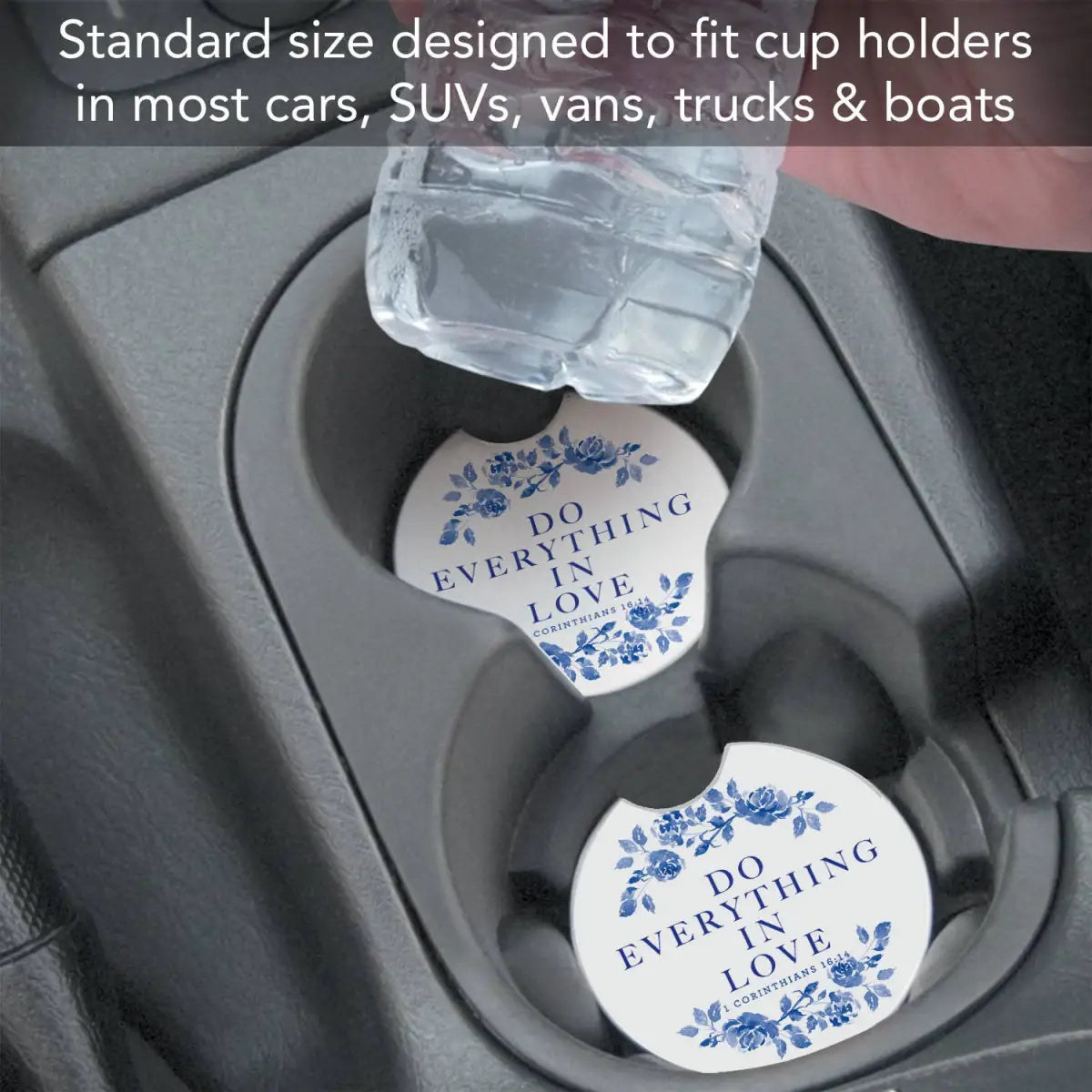 Stone Car Coaster - Do Everything in Love - Christian - CounterArt/Highland Home/Thirstystone