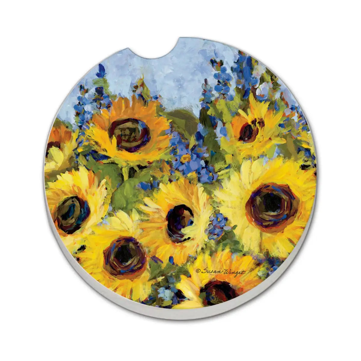 Stone Car Coaster - Gallery Sunflowers - Thirstystone