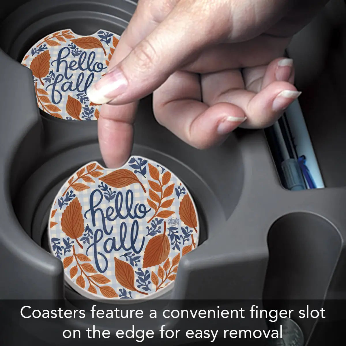 Stone Car Coaster - Hello Fall - Thirstystone