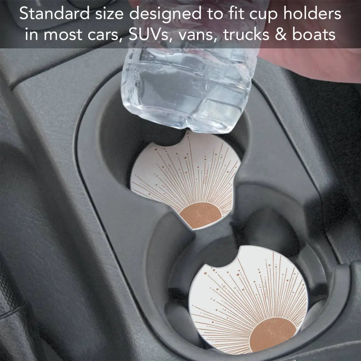 Stone Car Coaster - Mocha Sunrise - CounterArt/Highland Home/Thirstystone