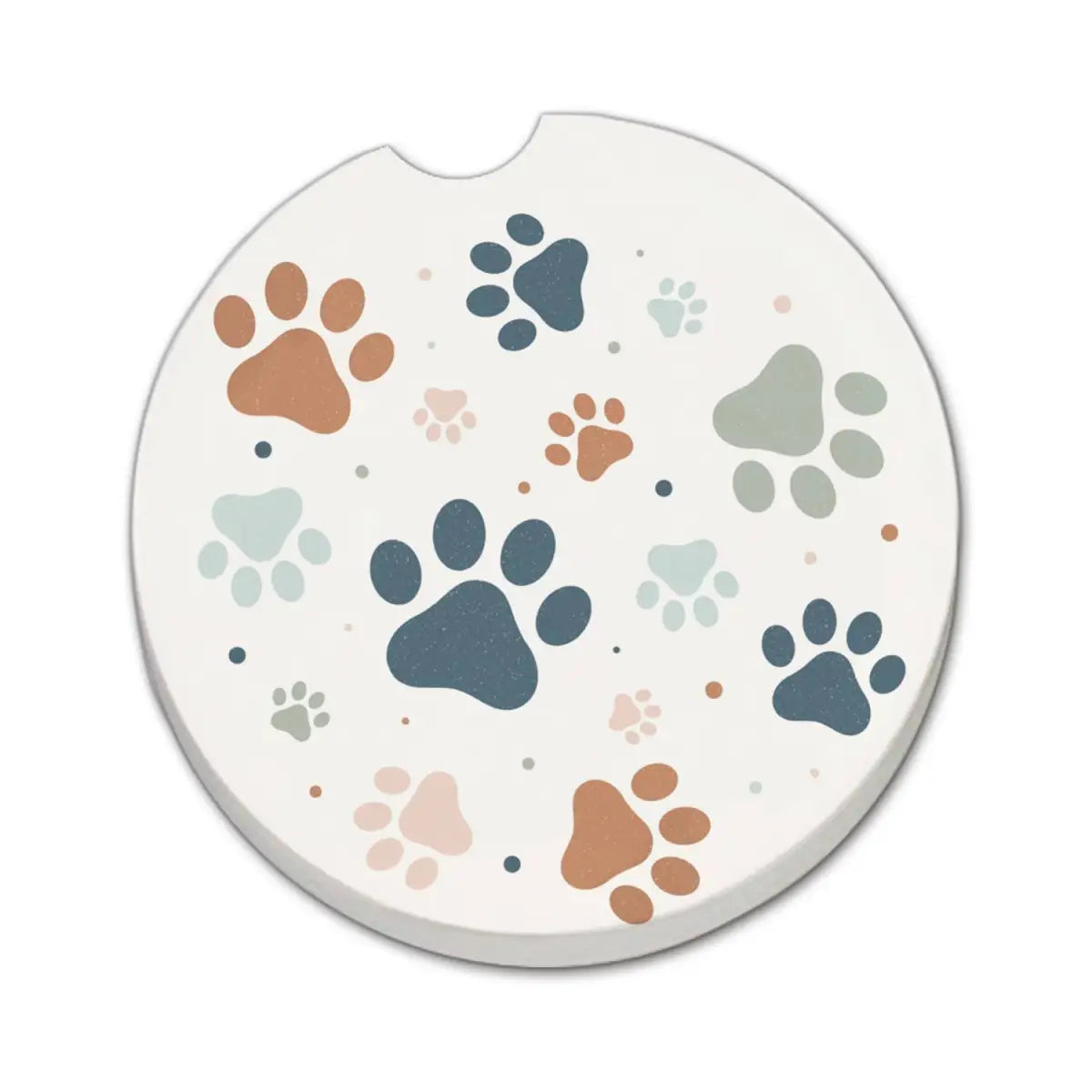 Stone Car Coaster - Paw Prints for Dog Lover - Thirstystone