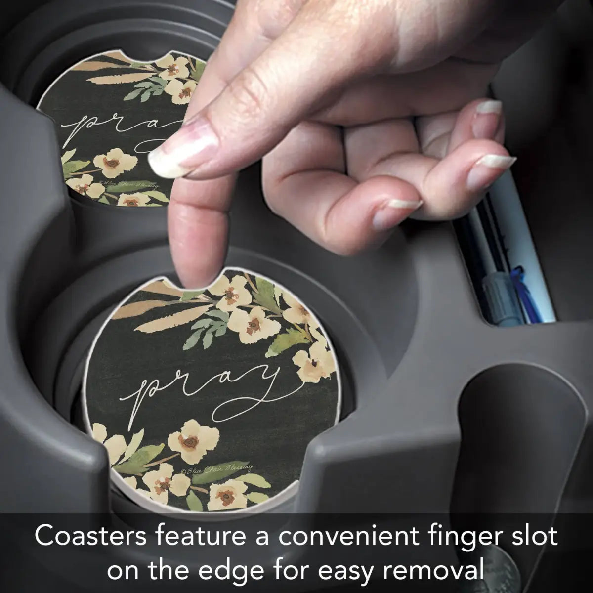 Stone Car Coaster - Pray - Thirstystone