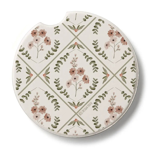 Stone Car Coaster - Wildflowers - CounterArt/Highland Home/Thirstystone