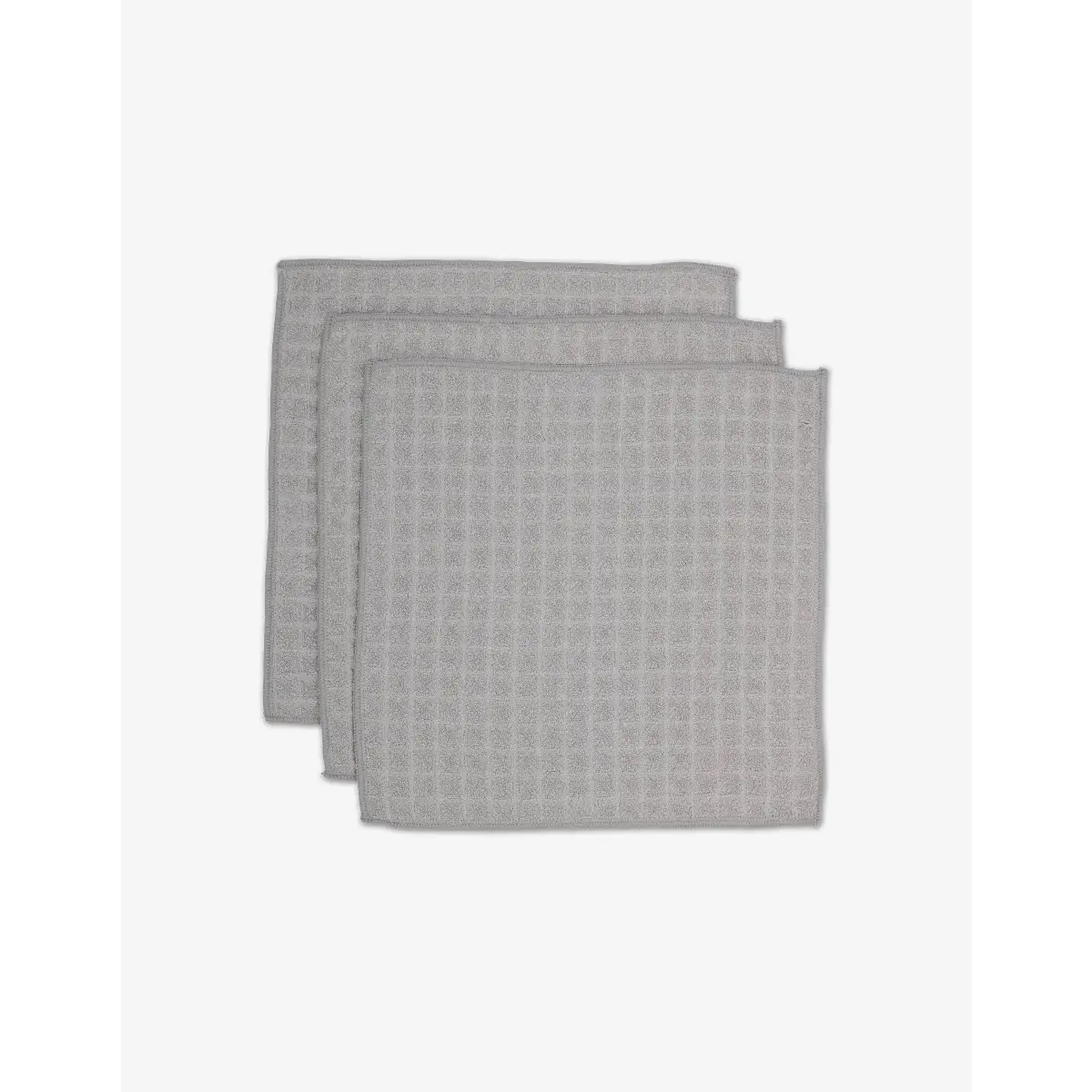 Luxury Waffle Washcloth Set - Stone - Set of 3 - Geometry